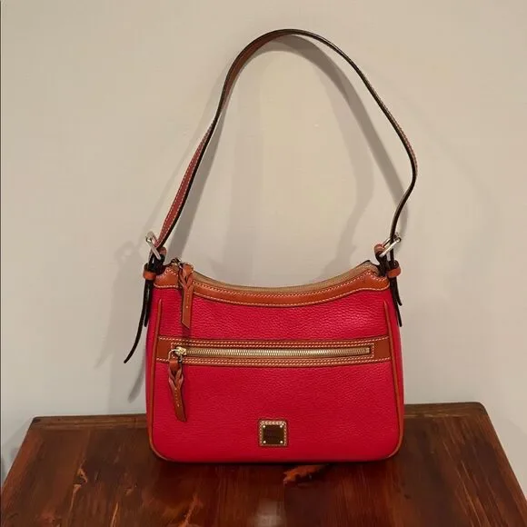 Dooney & Bourke Pebble Leather Presley Crossbody Red - Picture 11 of 15